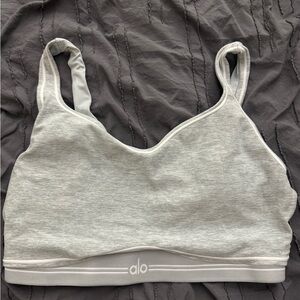ALO Yoga Light Gray Sports Bra